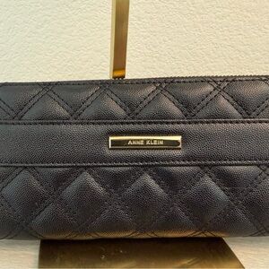 Anne Klein Black Quilted Women's Wallet